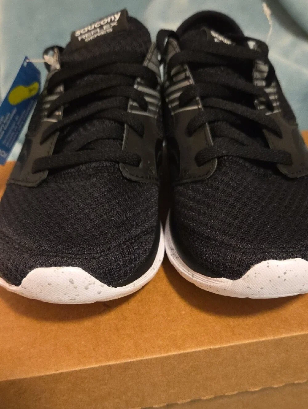 Saucony Women’s Black and White Form2U Memory Foam Athletic Sneakers